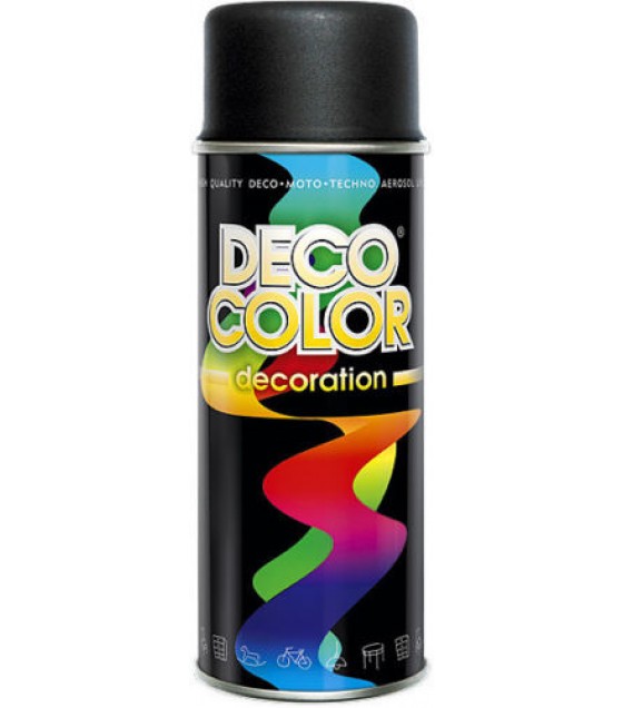 DECO COLOR DECORATION 400 ml аэразоль декоративная краска  черный мат